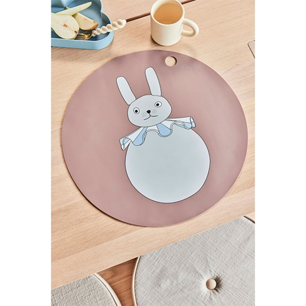 Dækkeserviet Rabbit Pompom Clay - OYOY