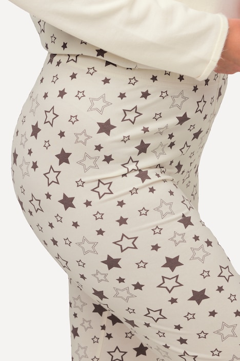 Loungewear-Leggings, Sterne, Elastikbund