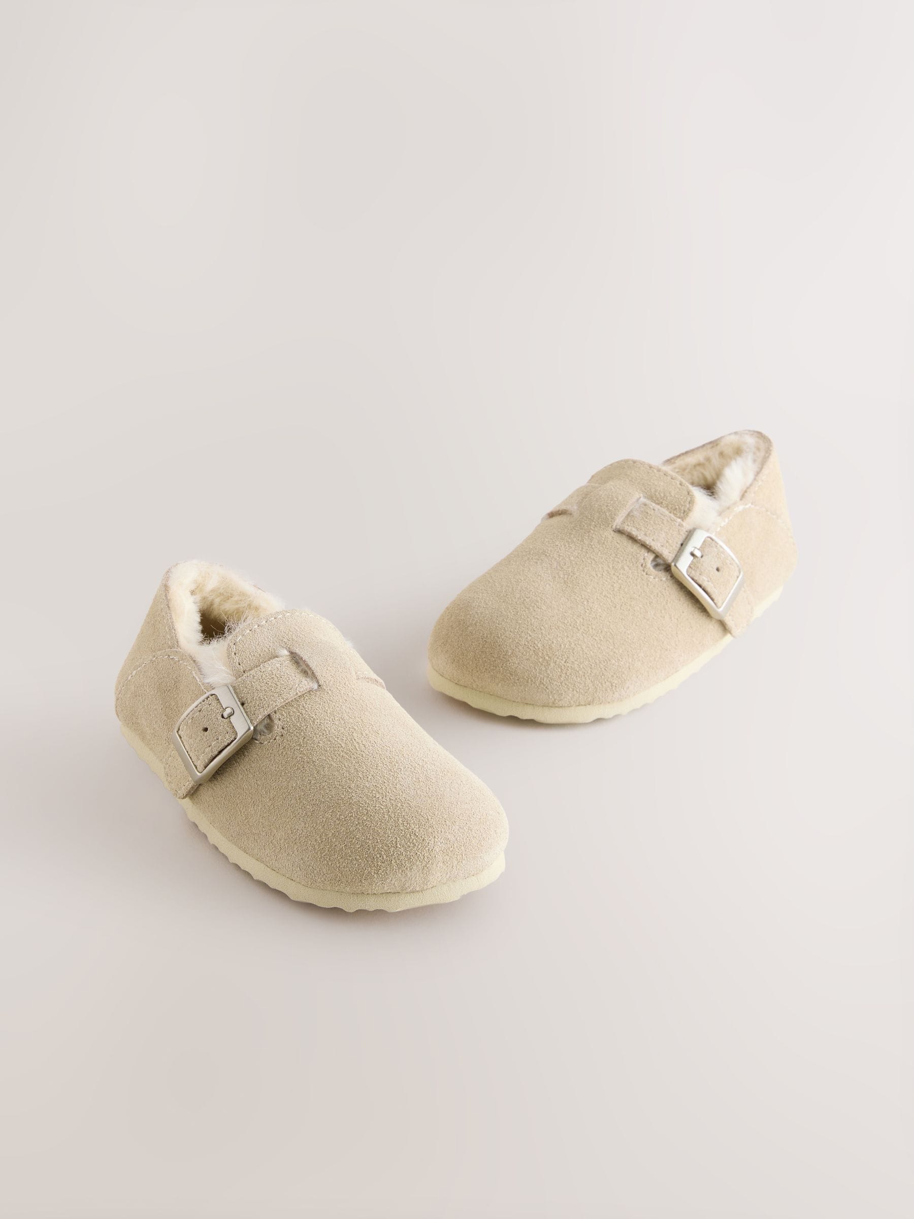 Lichtbruin - Leren klompschoenen