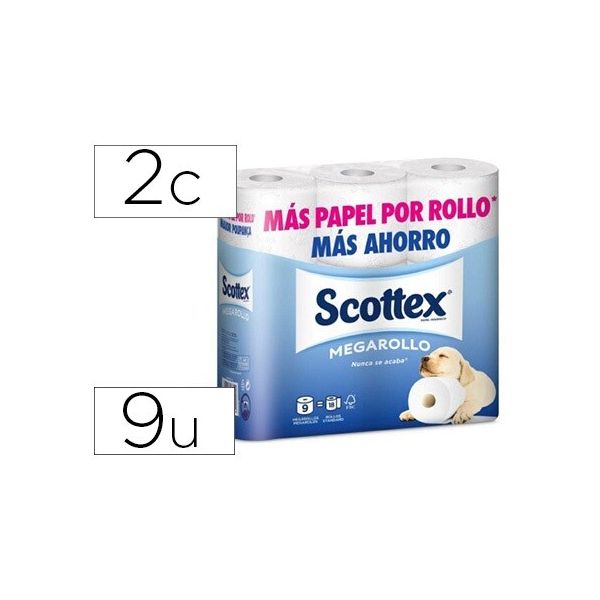 Scottex Papel Higiénico Doméstico 41 Mts Pack 9 Un 17204