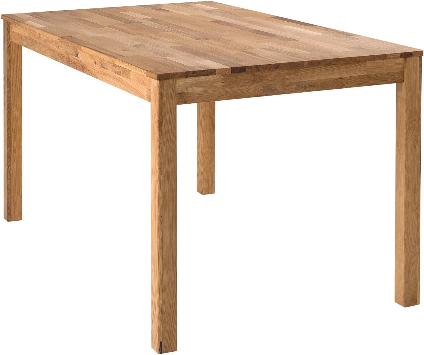 Esstisch - 140 x 80 cm - Eichenholz massiv geölt - Esszimmertisch Küchentisch