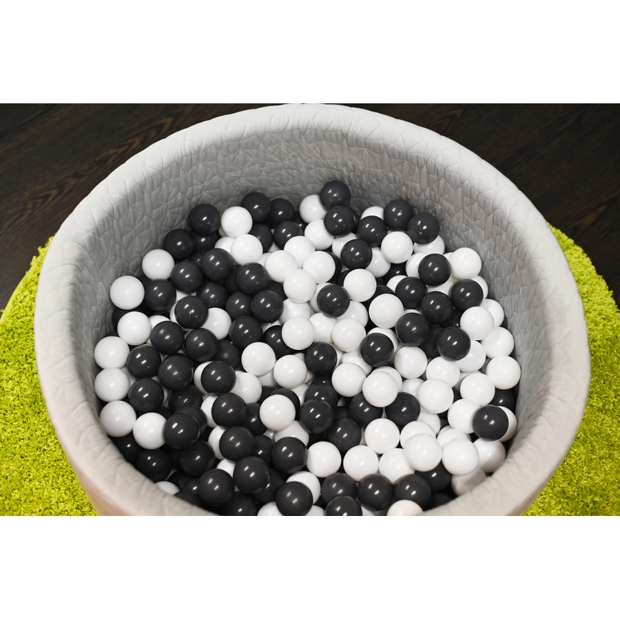 knorr toys® Bällebad soft - Cosy geo grey - 300 balls greycreme grau