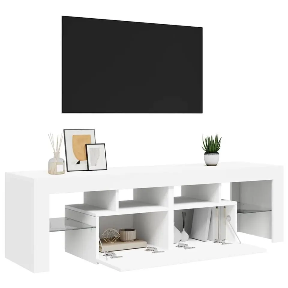 vidaXL - Tv-kast - Wit - Bewerkt hout