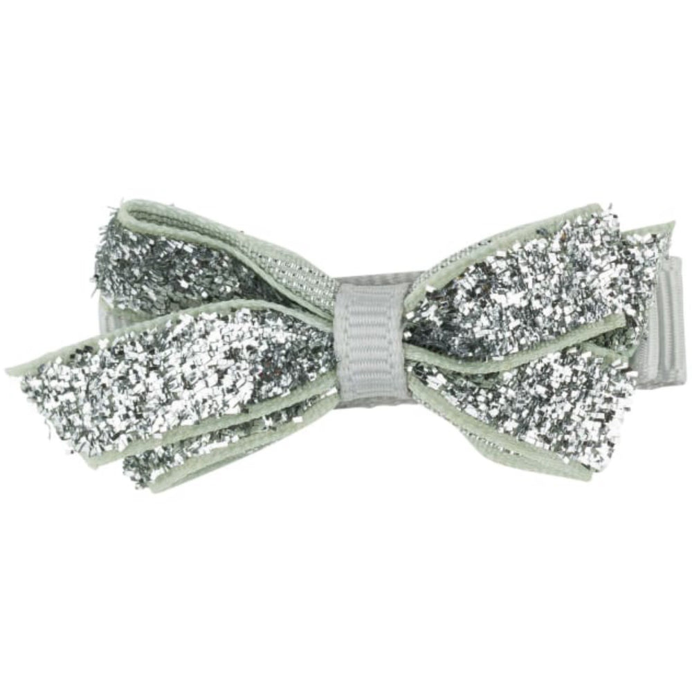 Køb Bow's by Stær Klassisk Sløjfe - Sølv Glitter - 4,5 cm
