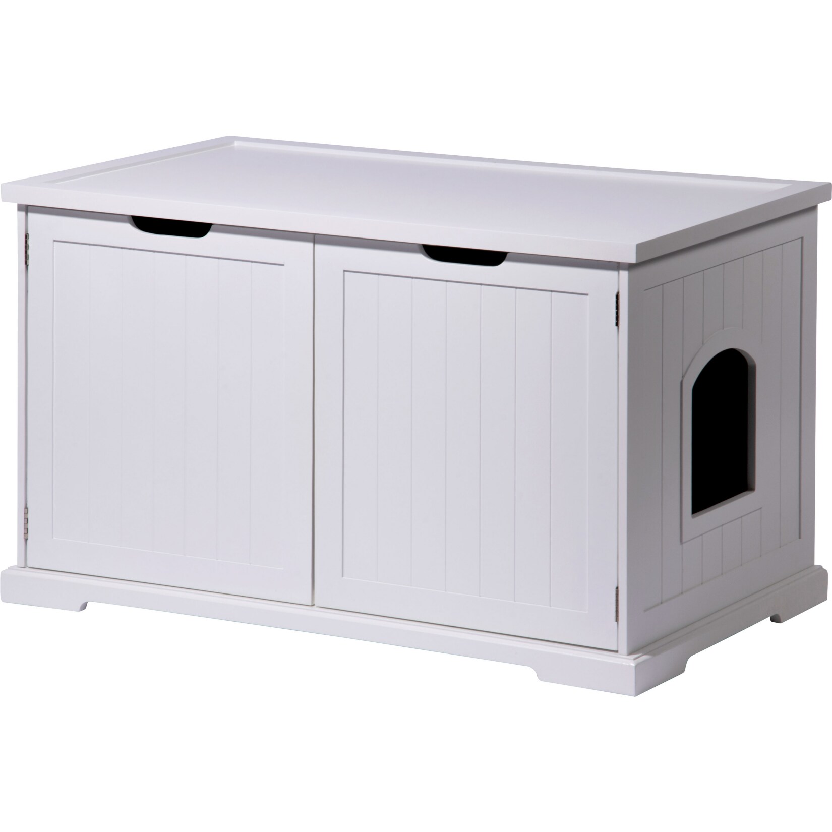 Dobar XL-Design-Katzenschrank weiß