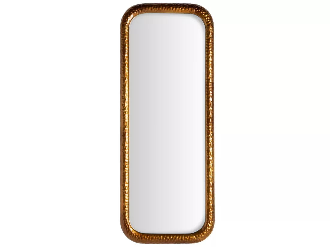 Miroir en bois de sapin doré 39x3x102 cm