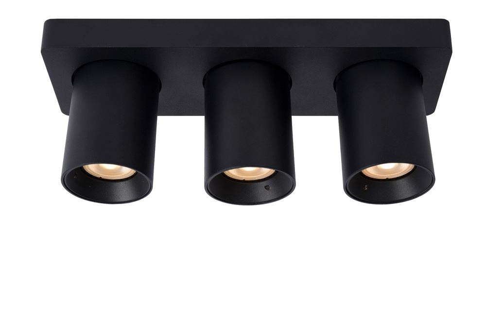 Lucide Nigel plafondlamp 3x 5W zwart