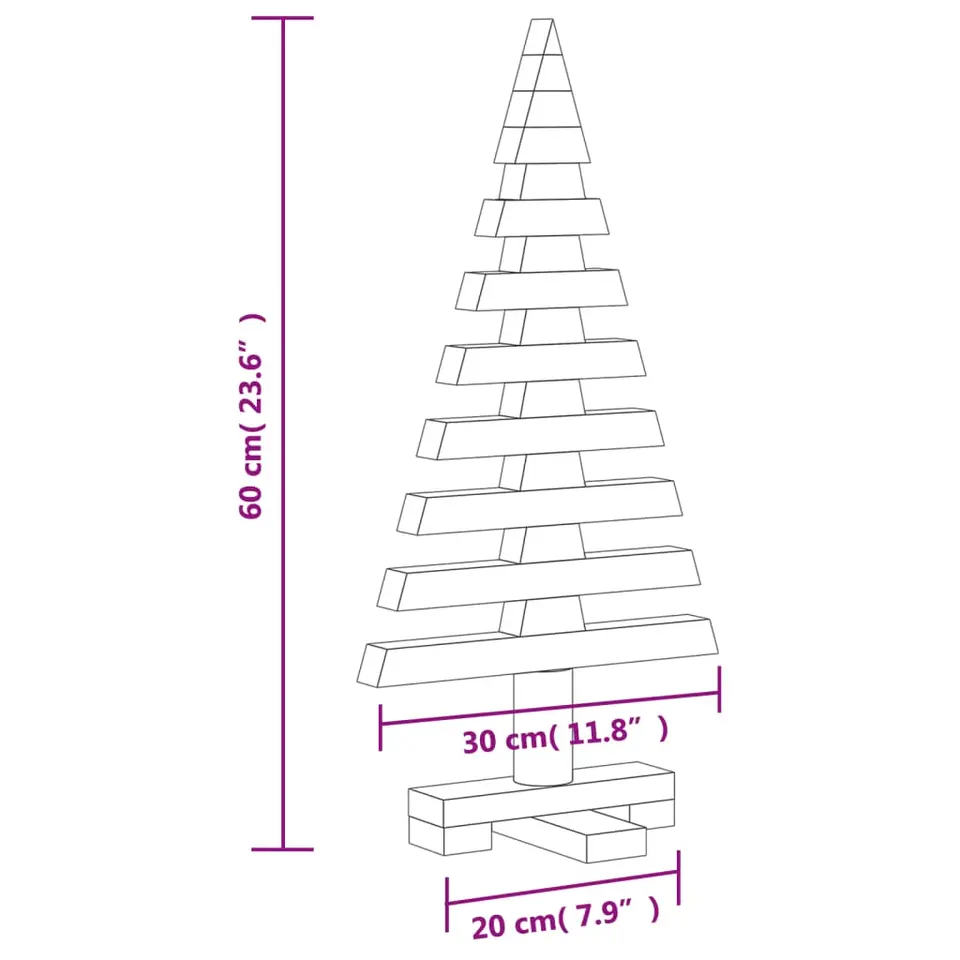 vidaXL - Kunstkerstboom - Bruin - 60 cm