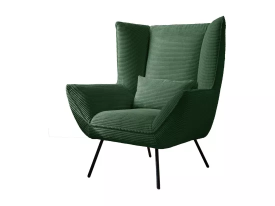 Fauteuil - vert émeraude Velours côtelé - IVA