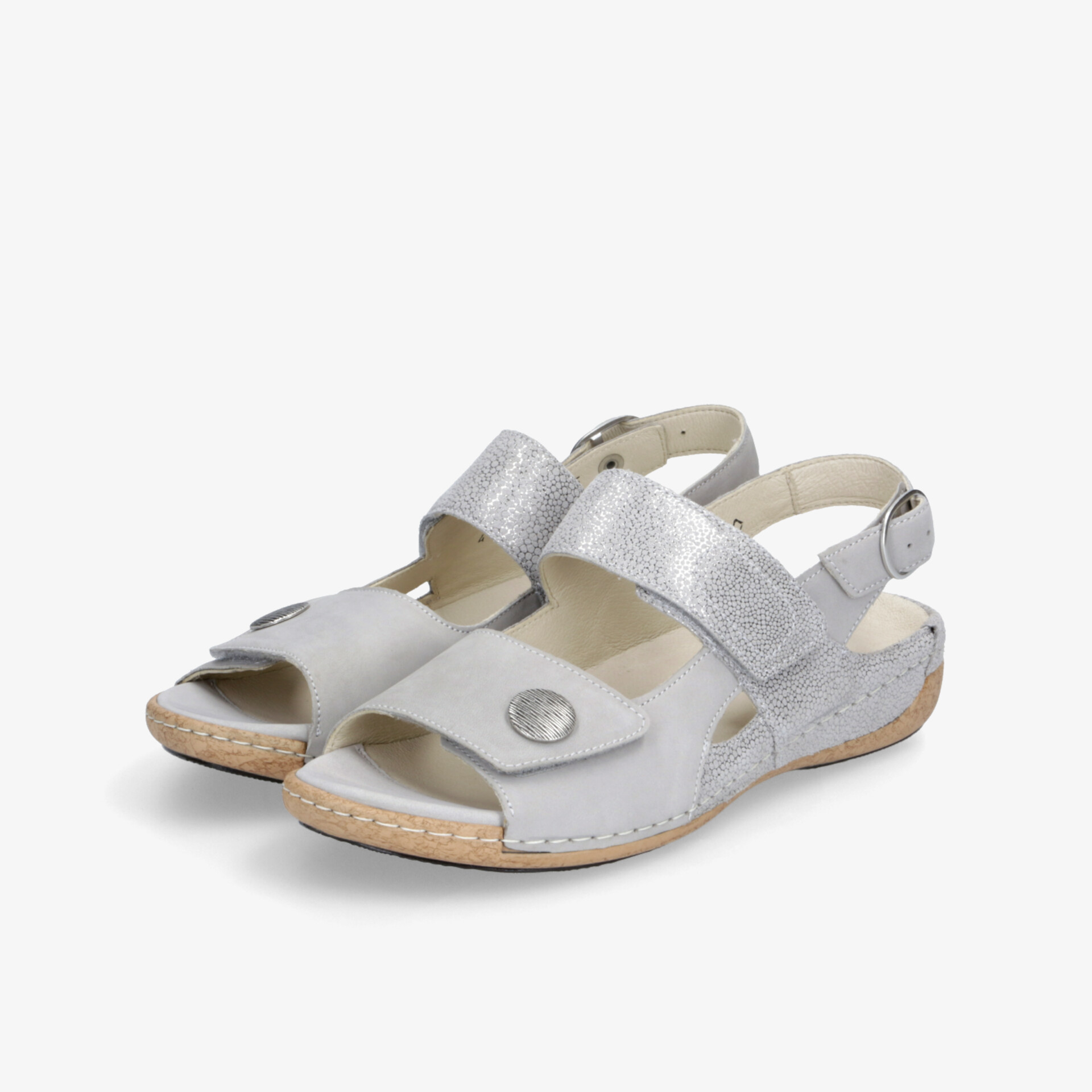 waldläufer Damen Sandalen grau