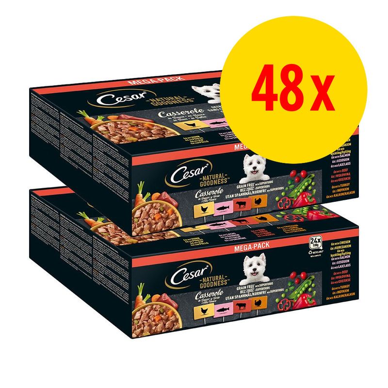 Cesar Natural Goodness sans céréales avec superaliments 48 x 100 g