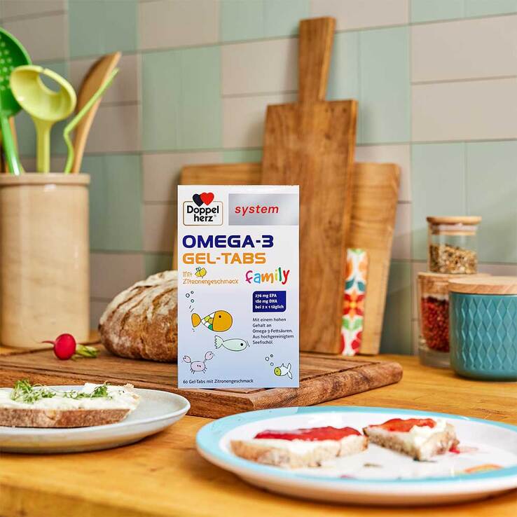 Doppelherz Omega-3 Gel-Tabs family system, 120 St