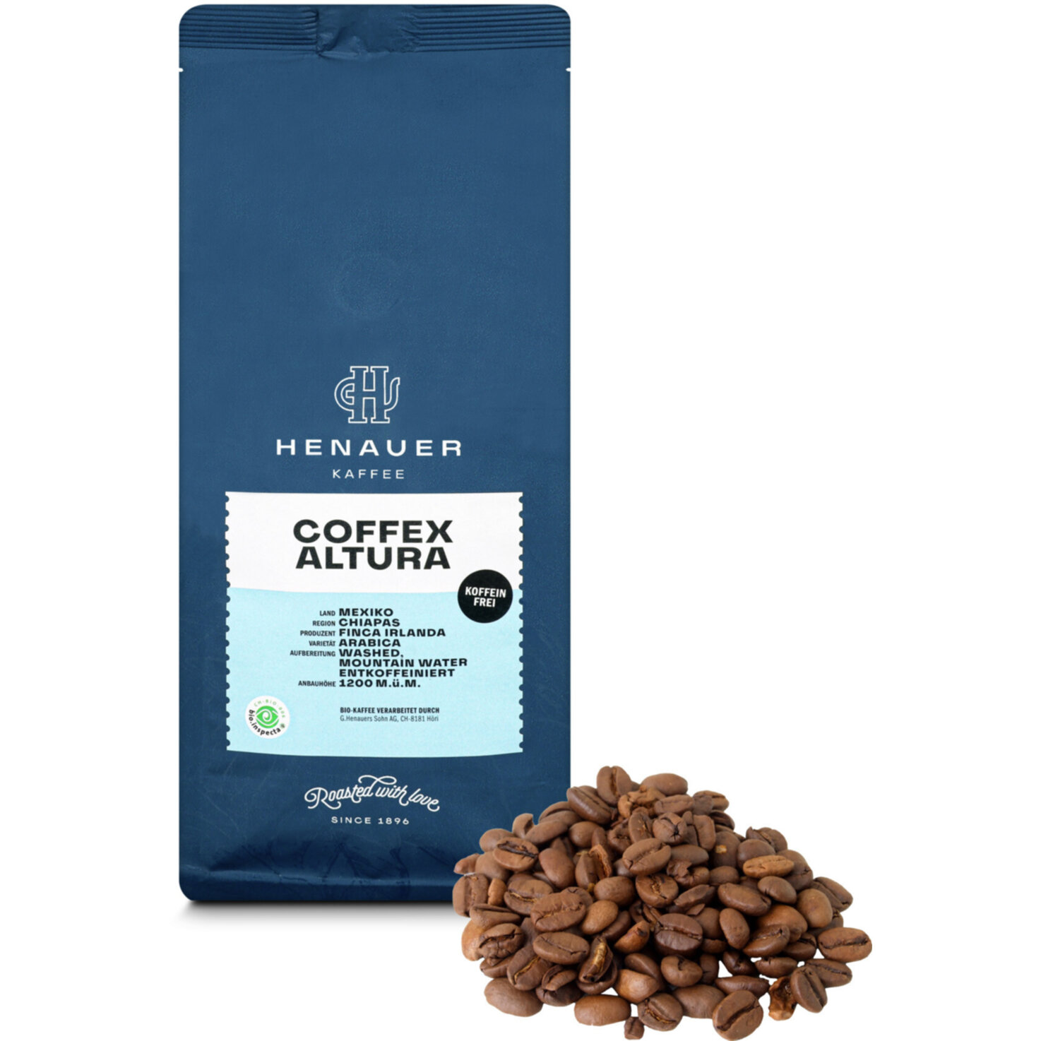 Fairtrade Henauer Bio Bohnenkaffee Coffex Altura