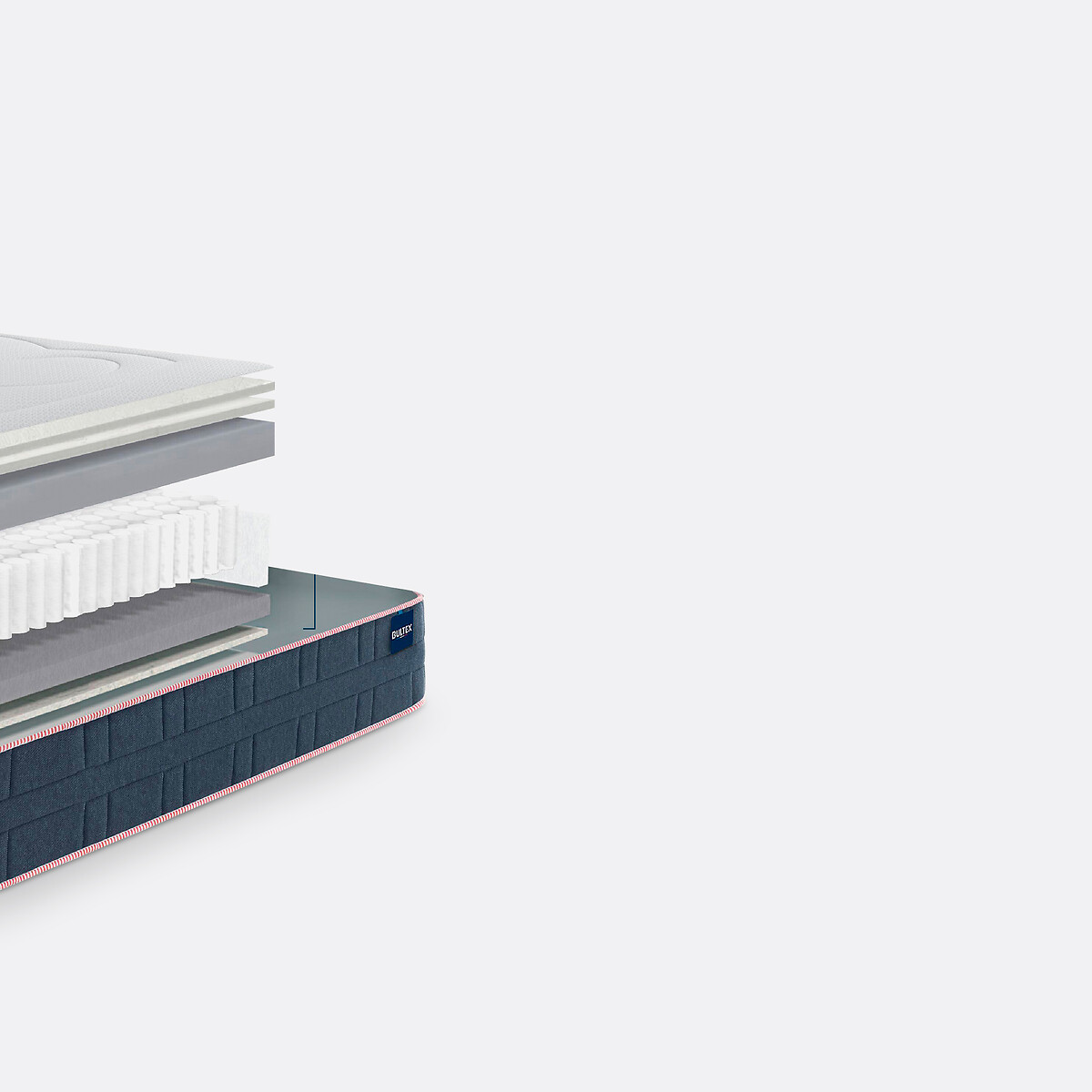 BULTEX<br>Colchão híbrido de molas e espuma, Conquérant