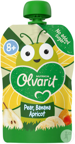 Olvarit Gourde 8m+ Abricot/Poire/Banane 100g
