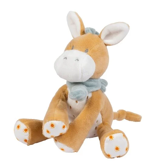 Félix et Léo Mini Peluche Âne Léo   Beige        de               Nattou