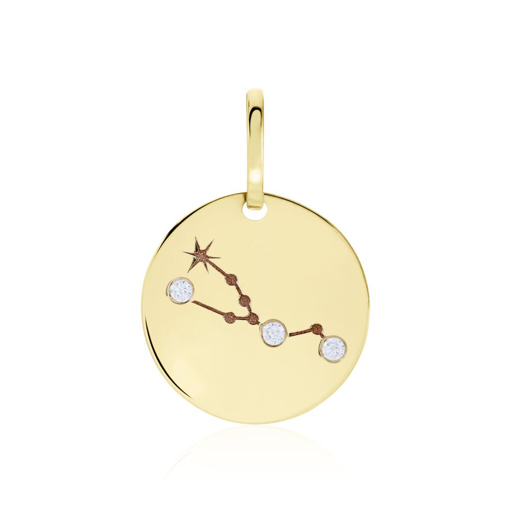 Pendentif Or Jaune Astraea Oxyde De Zirconium
