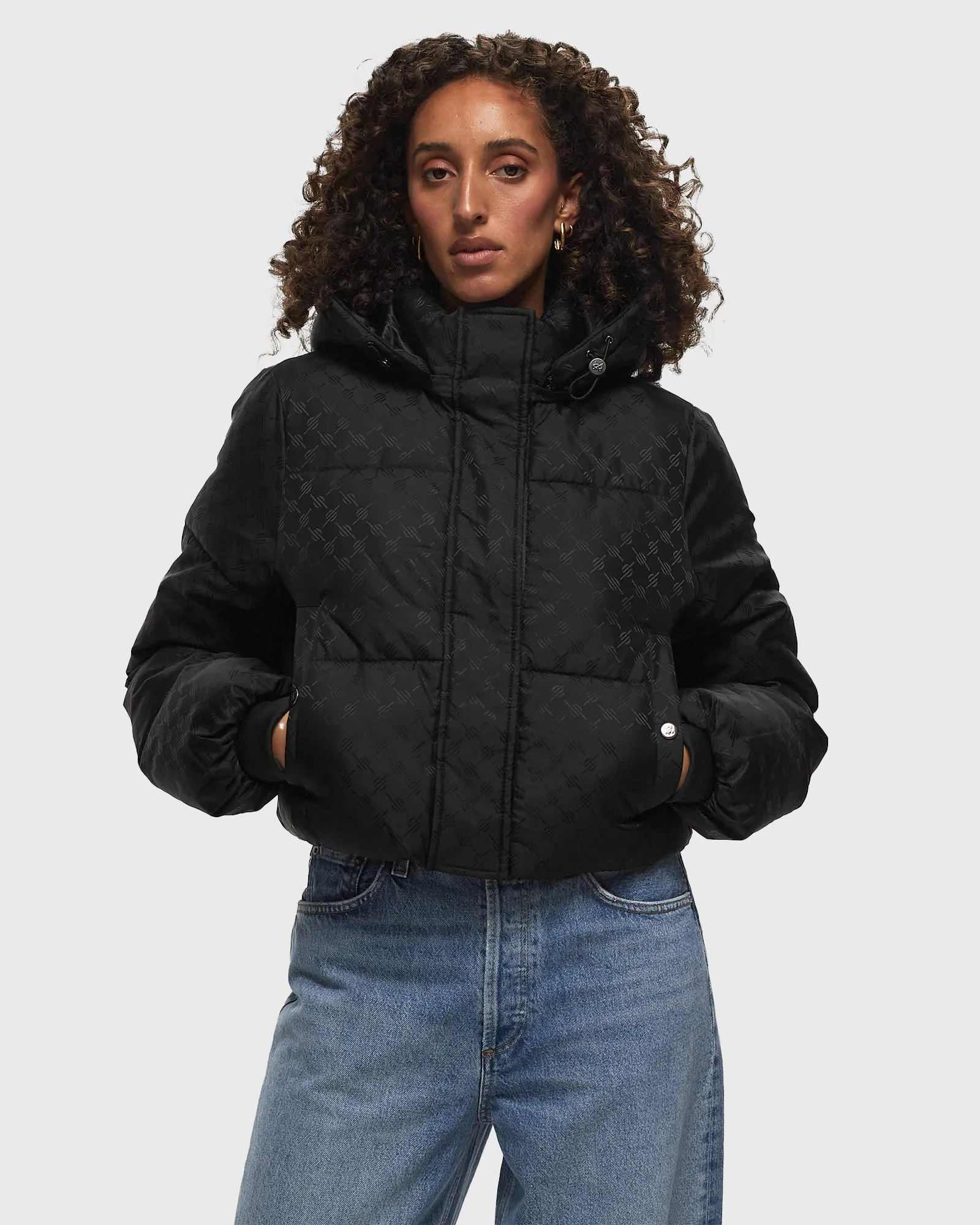 Daily Paper Monogram Cropped Puffer Jacket