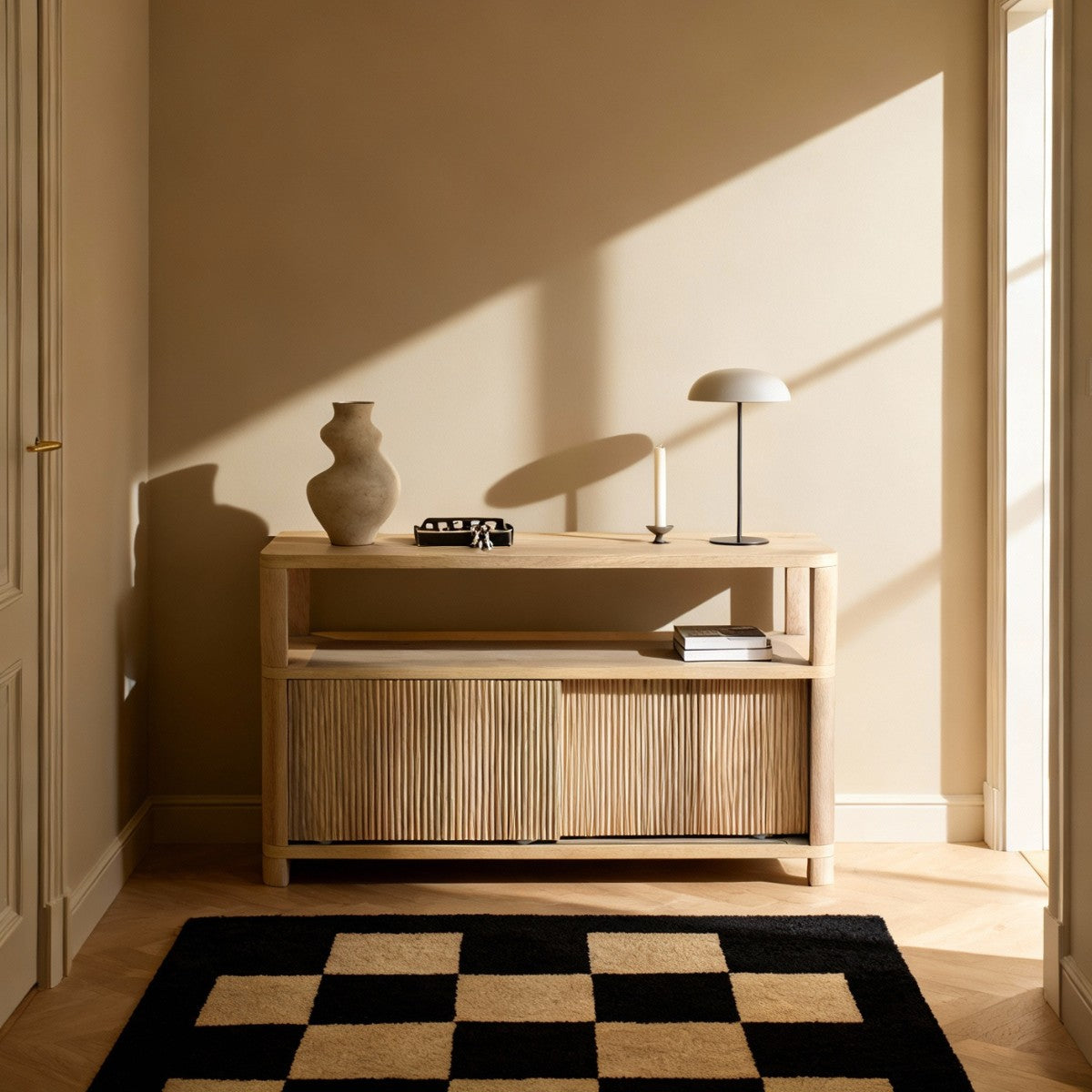 DÃJA Living - Halkast Naturel Hout - 90x38x50cm - MÃ¡laga