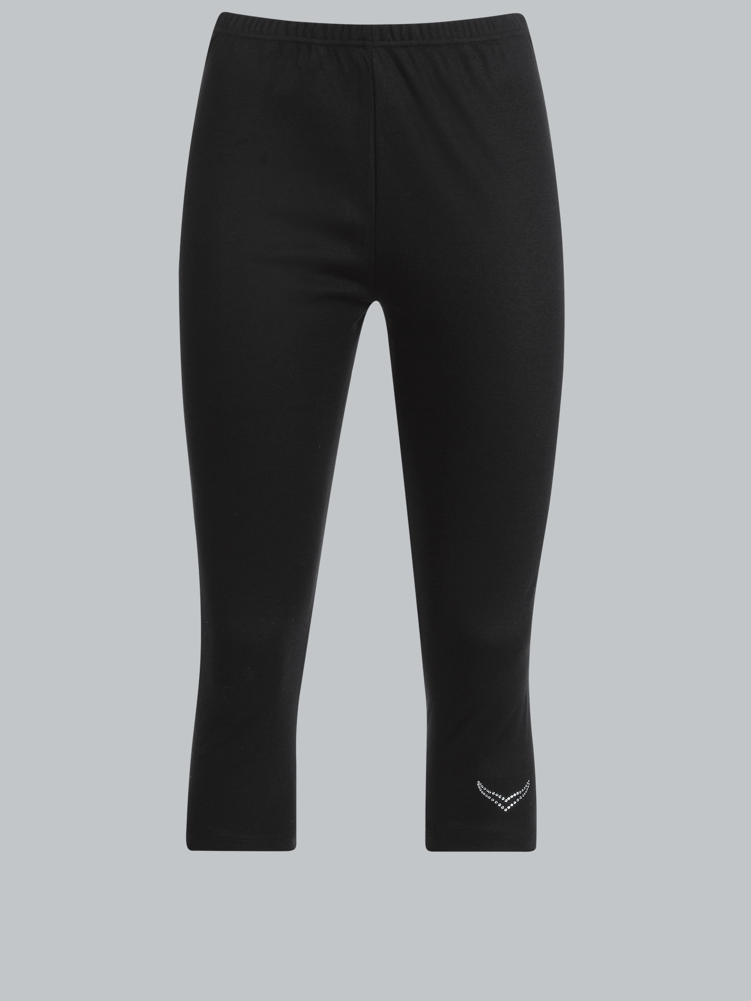 Leggings 3/4 mit Swarovski® Kristallen Schwarz
