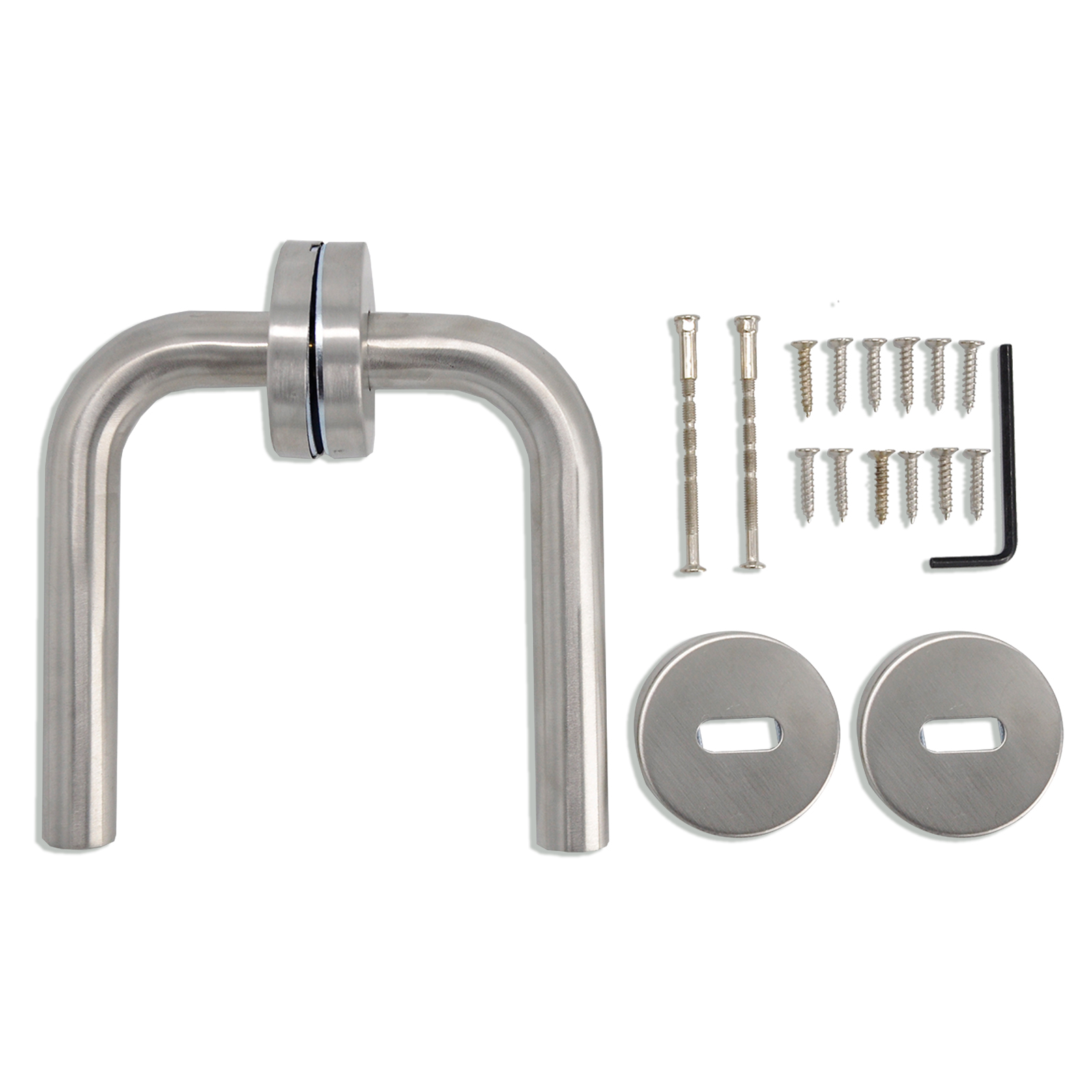 profitan Türdrücker-Garnitur - silber - Edelstahl - 13,5 cm