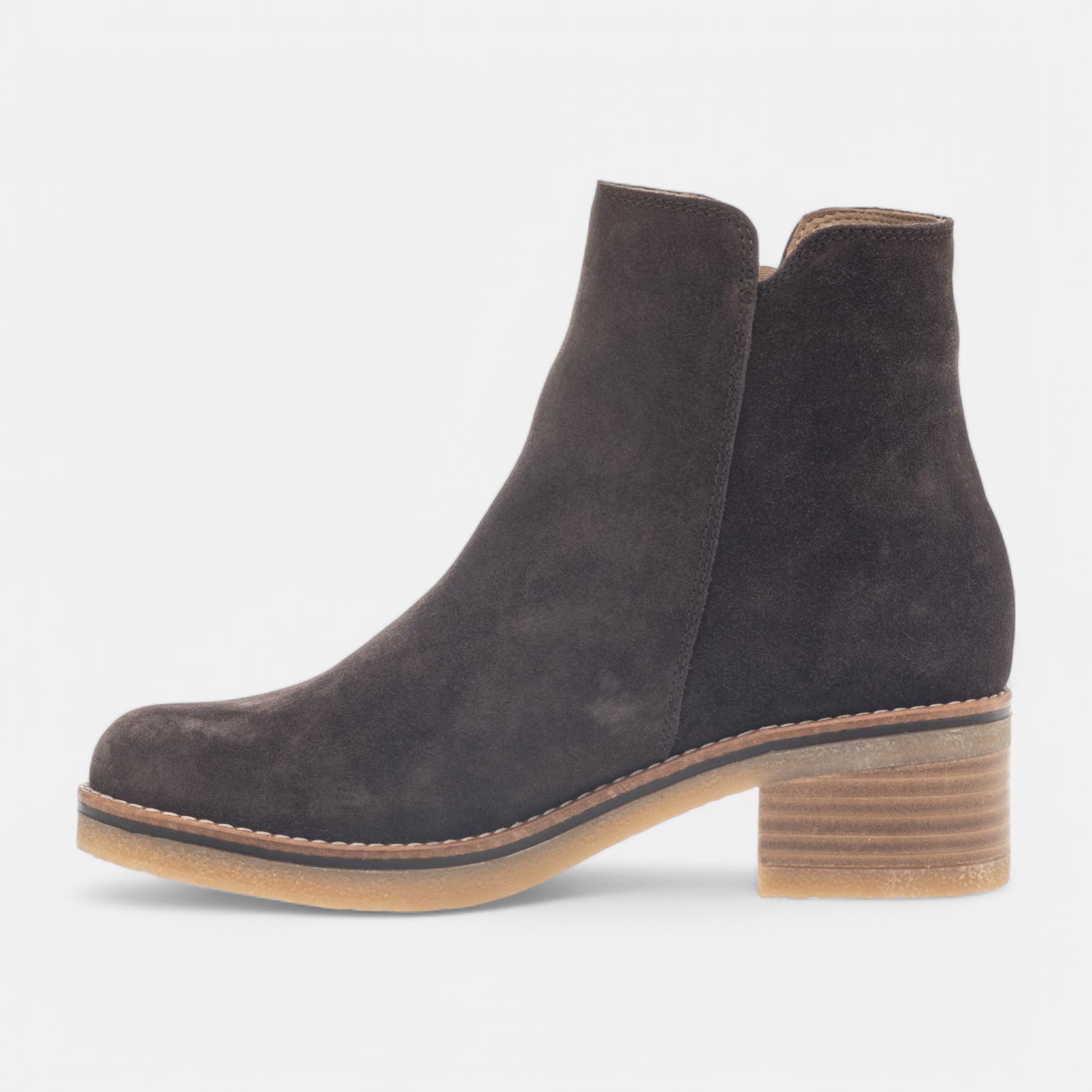 Boots à talon Femme en cuir marron