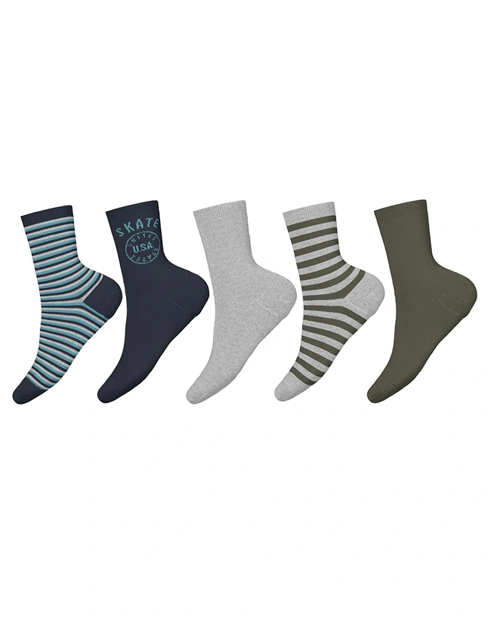 Socken NMMVAGN 5er-Pack in grau/blau