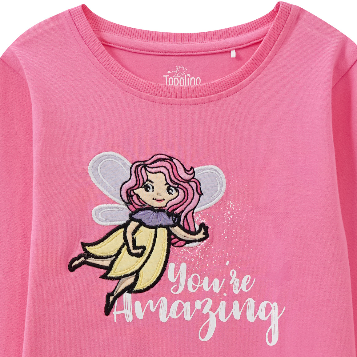 Topolino Mädchen Langarmshirt mit Applikation pink