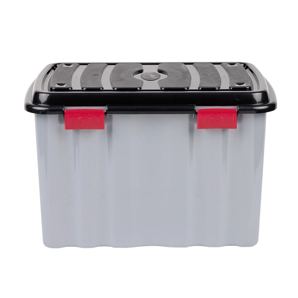 Box de rangement brico gris 54L 60x40xH38cm