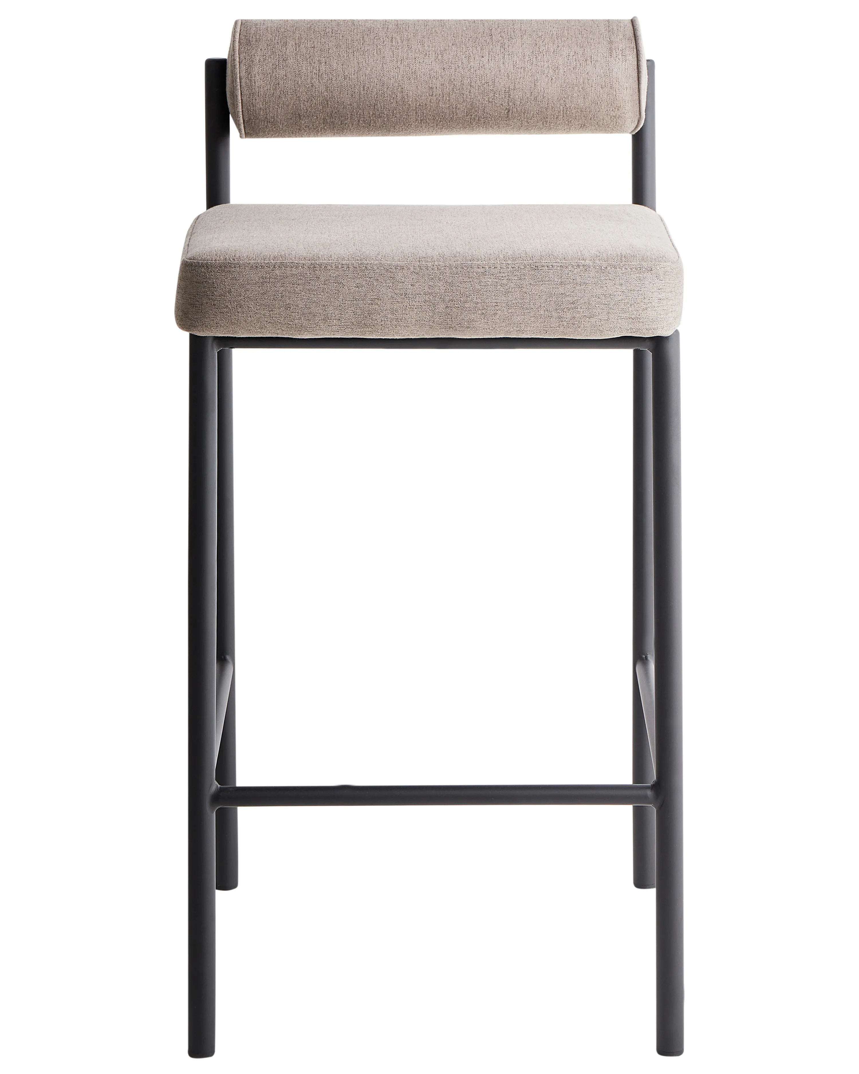Set van 2 barstoelen AMAYA Stof Taupe