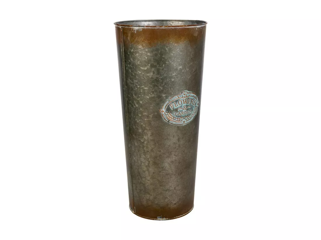 Vase en métal doré d23.5x50h b:18