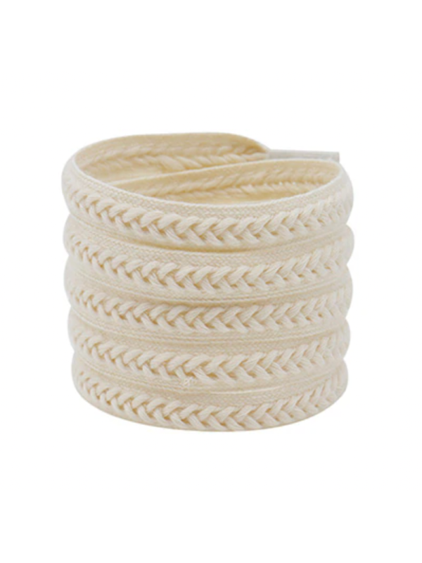 Lacets plats épis beige - 120 cm