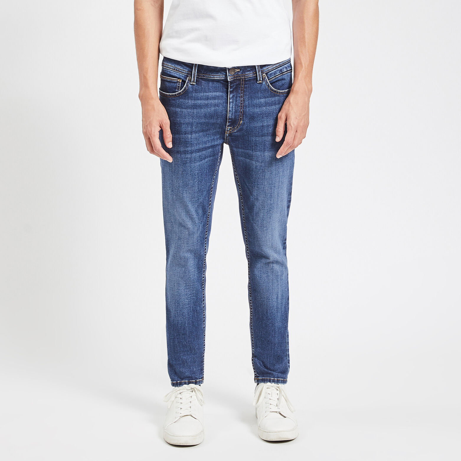 Jean skinny 3 longueurs Bleu