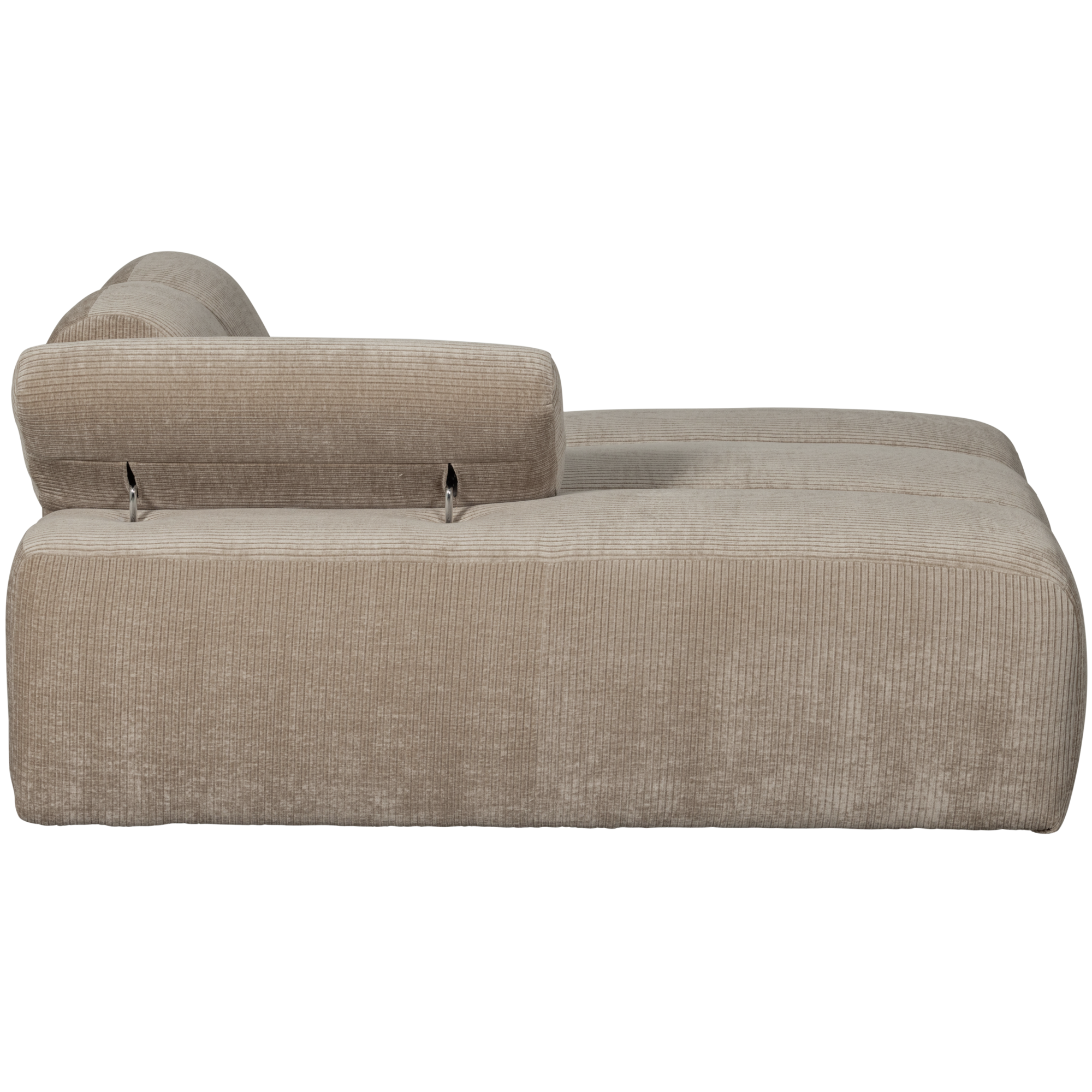 Chaise Longue Mojo Element Mojo Chaise Longue Element Links - Geweven Ribstof - Donkerzand