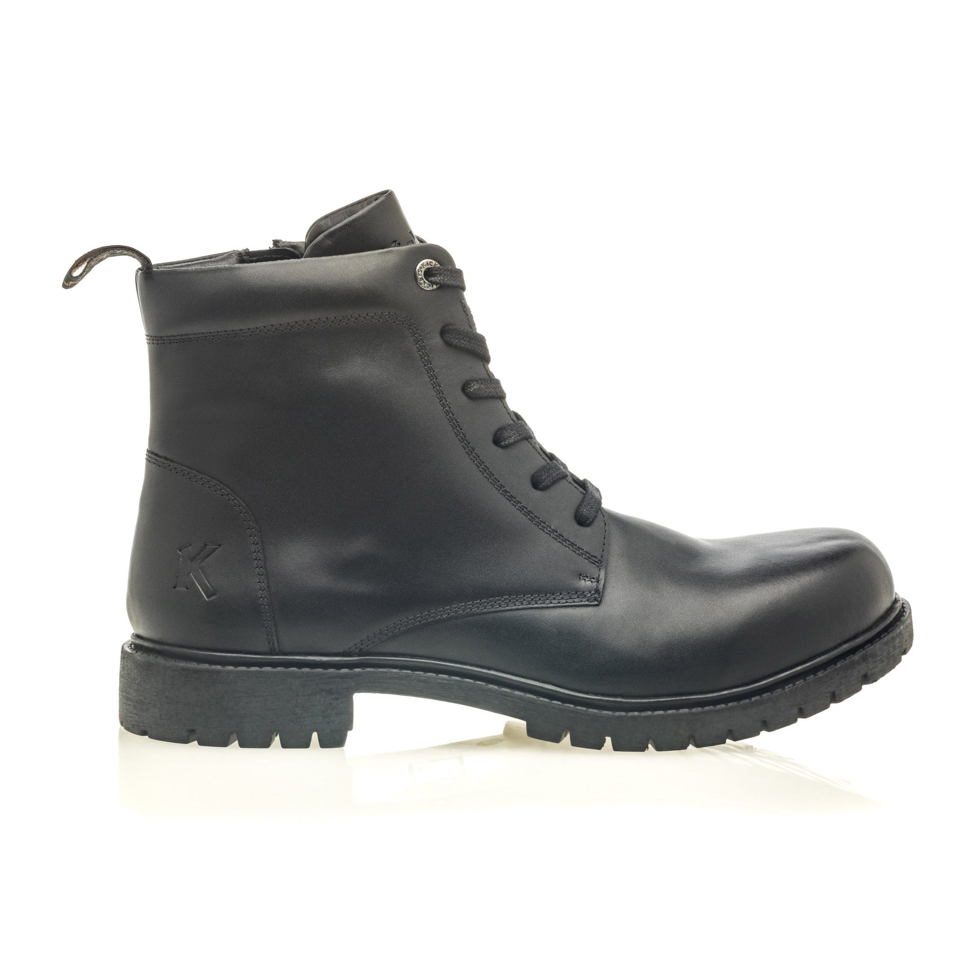 Boots Homme en cuir noir