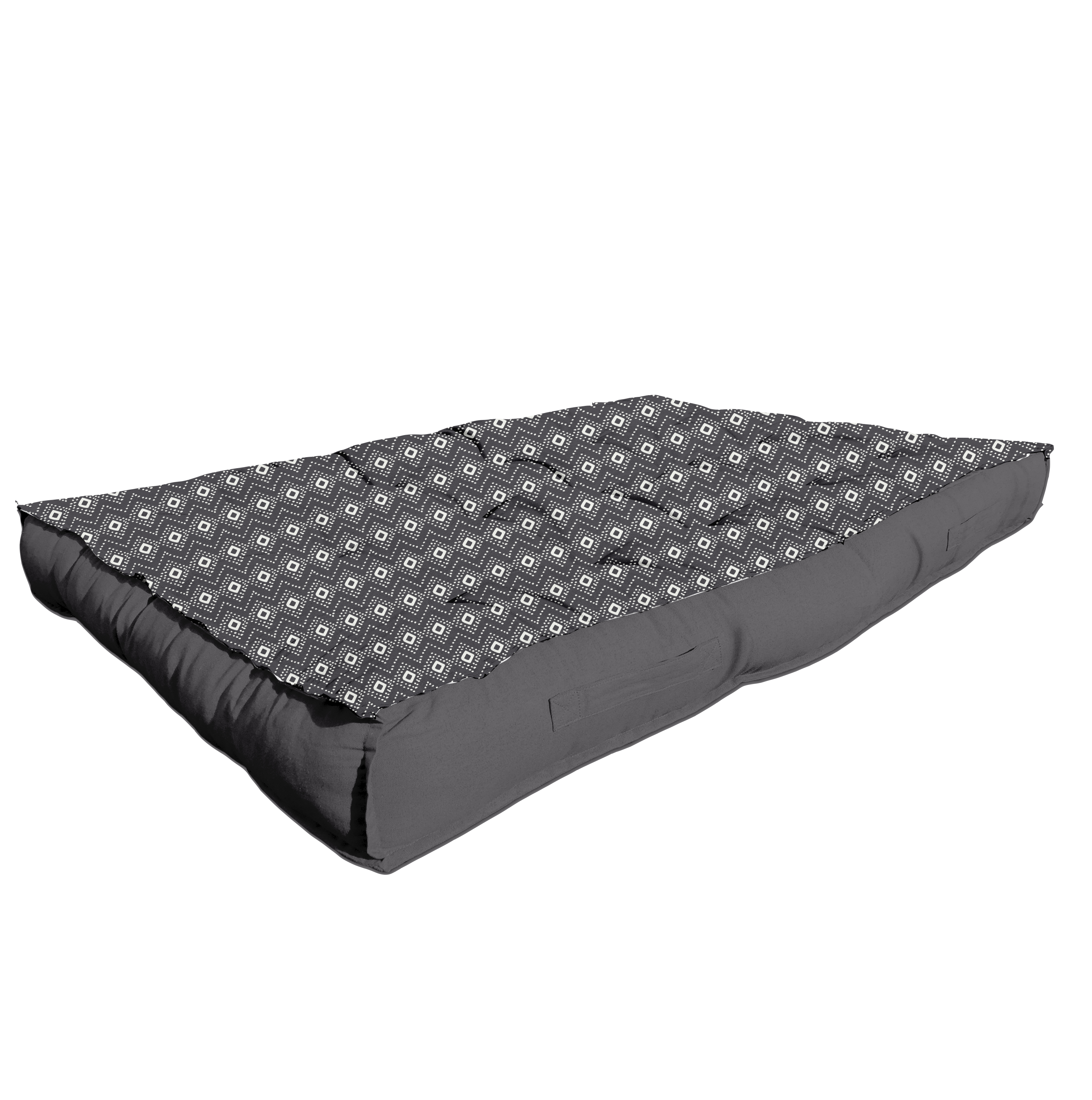 MATELAS PALETTE 120X80X15CM COTON ETHNIK FUSAIN