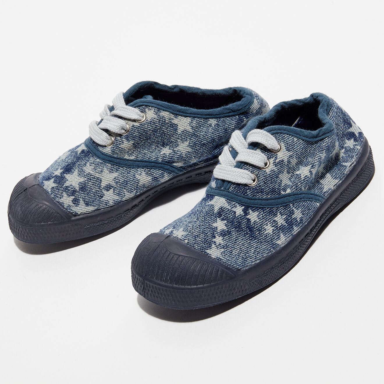 Bensimon Tennis basses Starprint lacets bleues