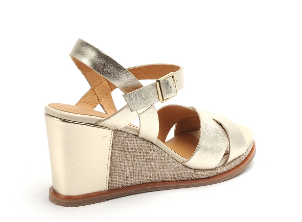 Fugitive nu pieds talons femme iroize or