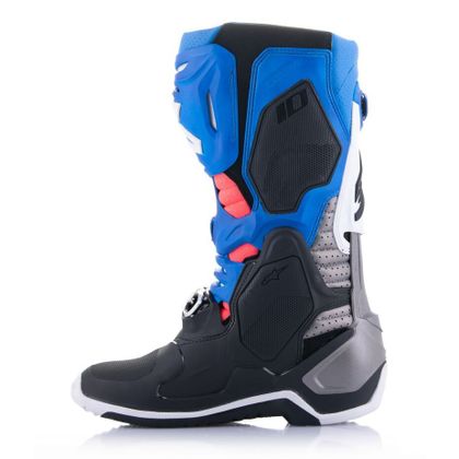 Bottes cross Alpinestars TECH 10 - SUPERVENTED - BLACK / ENAMEL BLUE / PURPLE / WHITE 2023 - Noir / Bleu