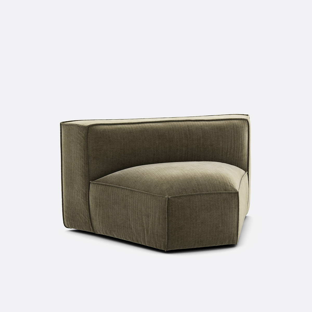 LA REDOUTE INTERIEURS<br>Canto modular aberto, veludo vintage Seven