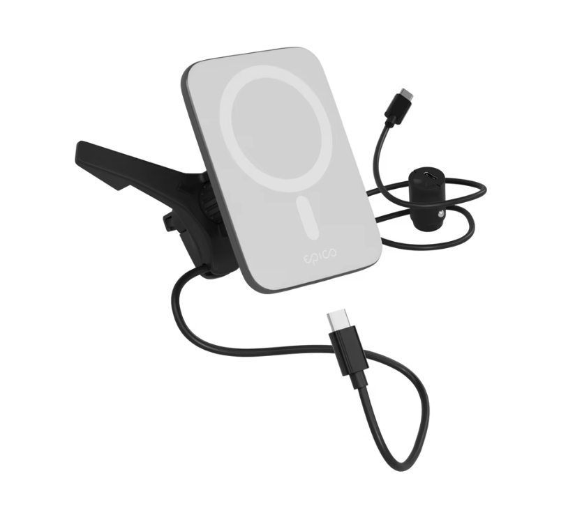 (15W) MagSafe Auto KFZ Halterung für Lüftungsgitter Qi2 Wireless Fast Charging Ladestation (9915102100020) - Weiss