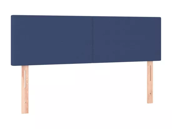 Sommier tapissier avec matelas et LED Bleu 140x190 cm Tissu