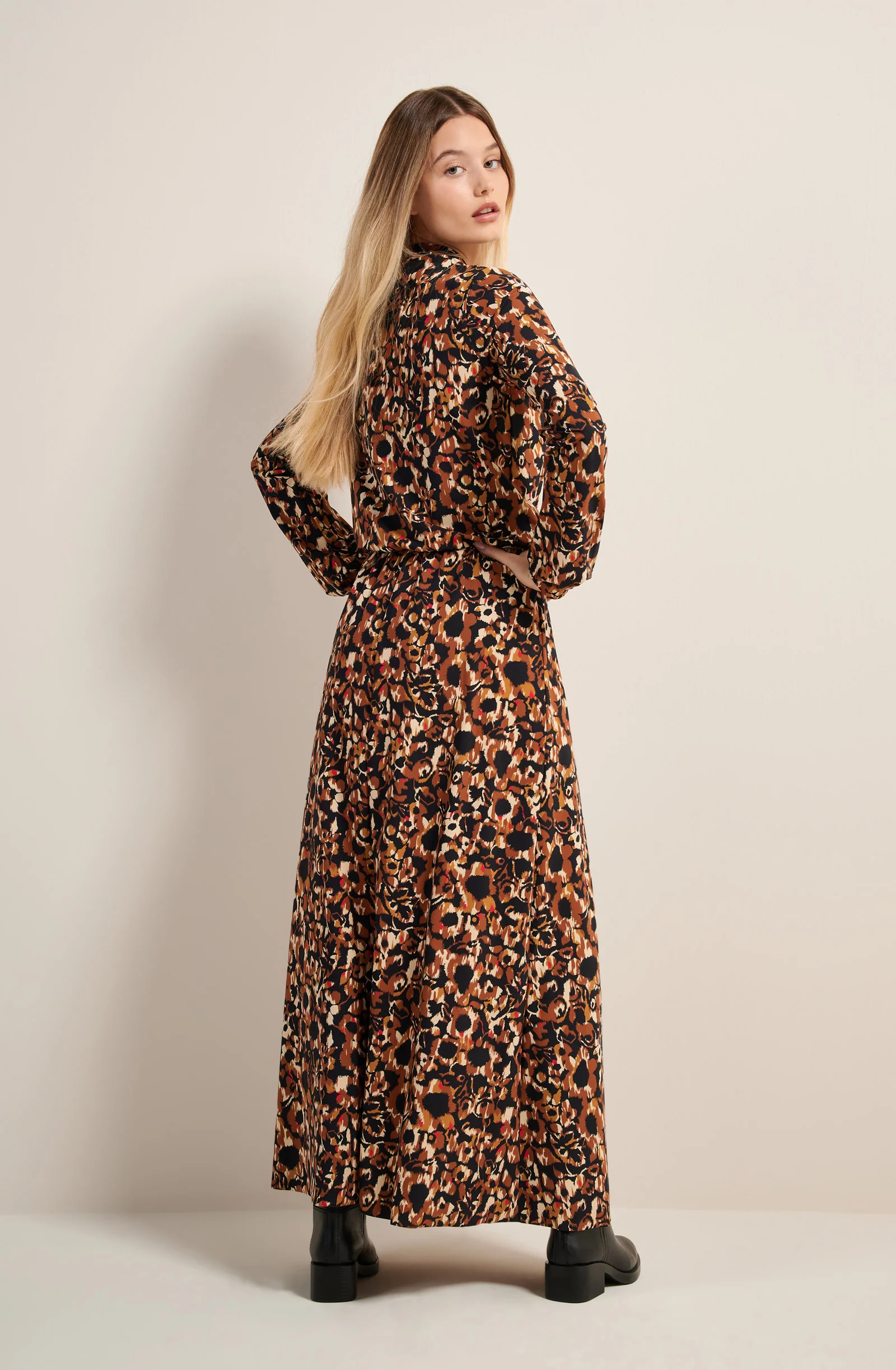 rejane Robe longue imprimé poppys Poppys