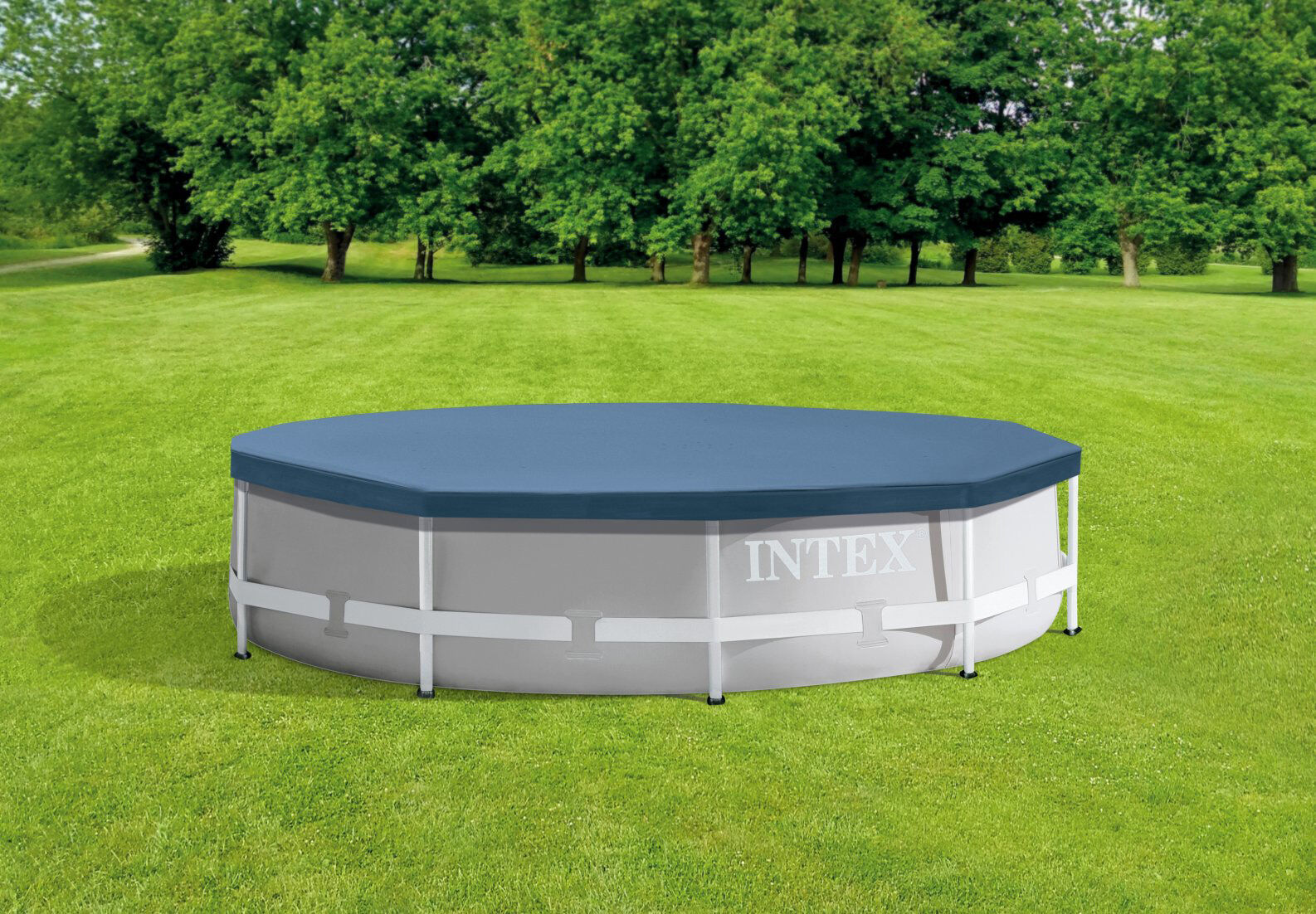 Intex Frame Pool Afdekzeil - Zwembaden - Grijs - 305 cm