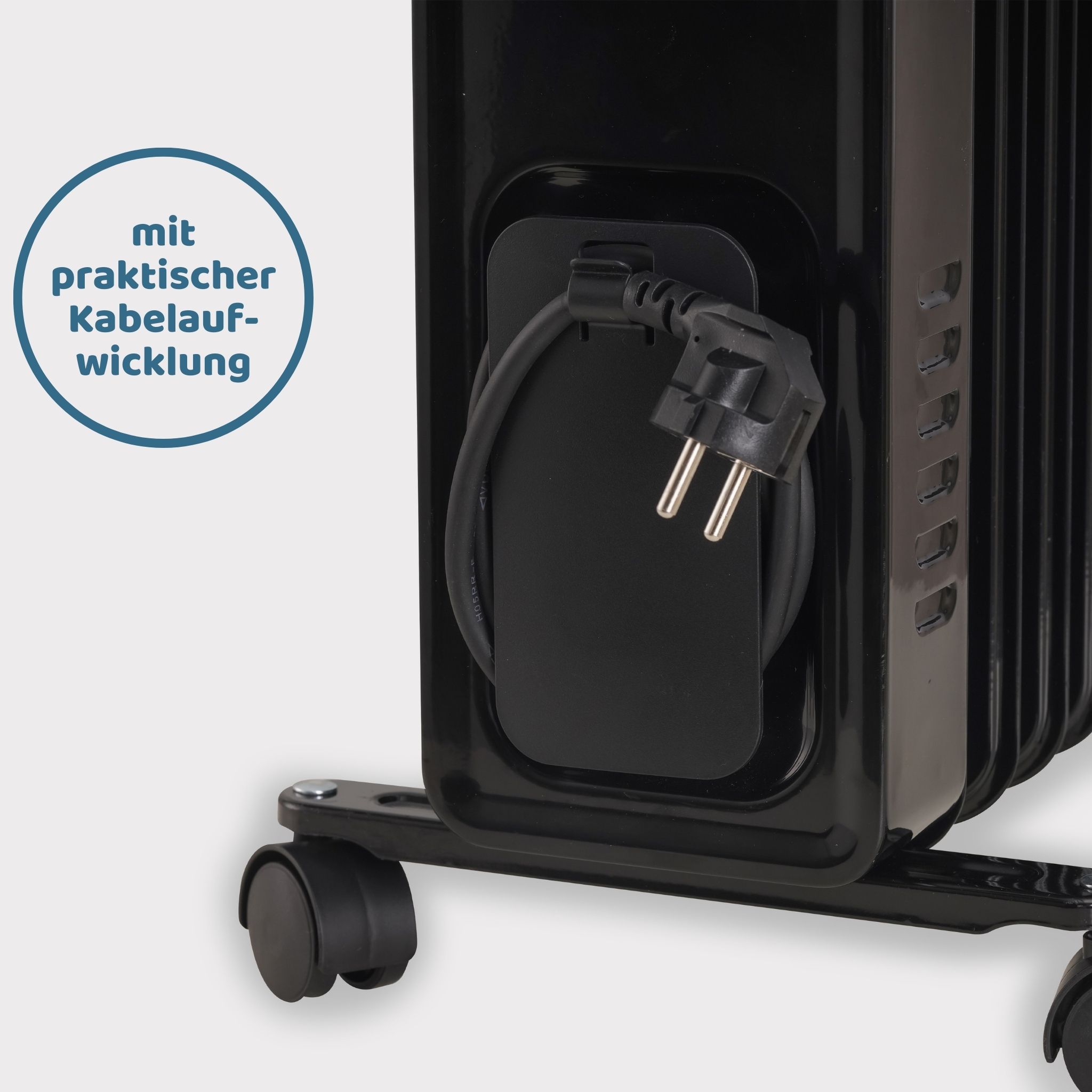 STAHLMANN Ölradiator ZR201 schwarzElektroheizung Energiesparend bis 40 qm FlächeHeizung Elektrisch mit Thermostat und 3 HeizstufenElektrisches Heizgerät, Electric Heater, Watt:2000W