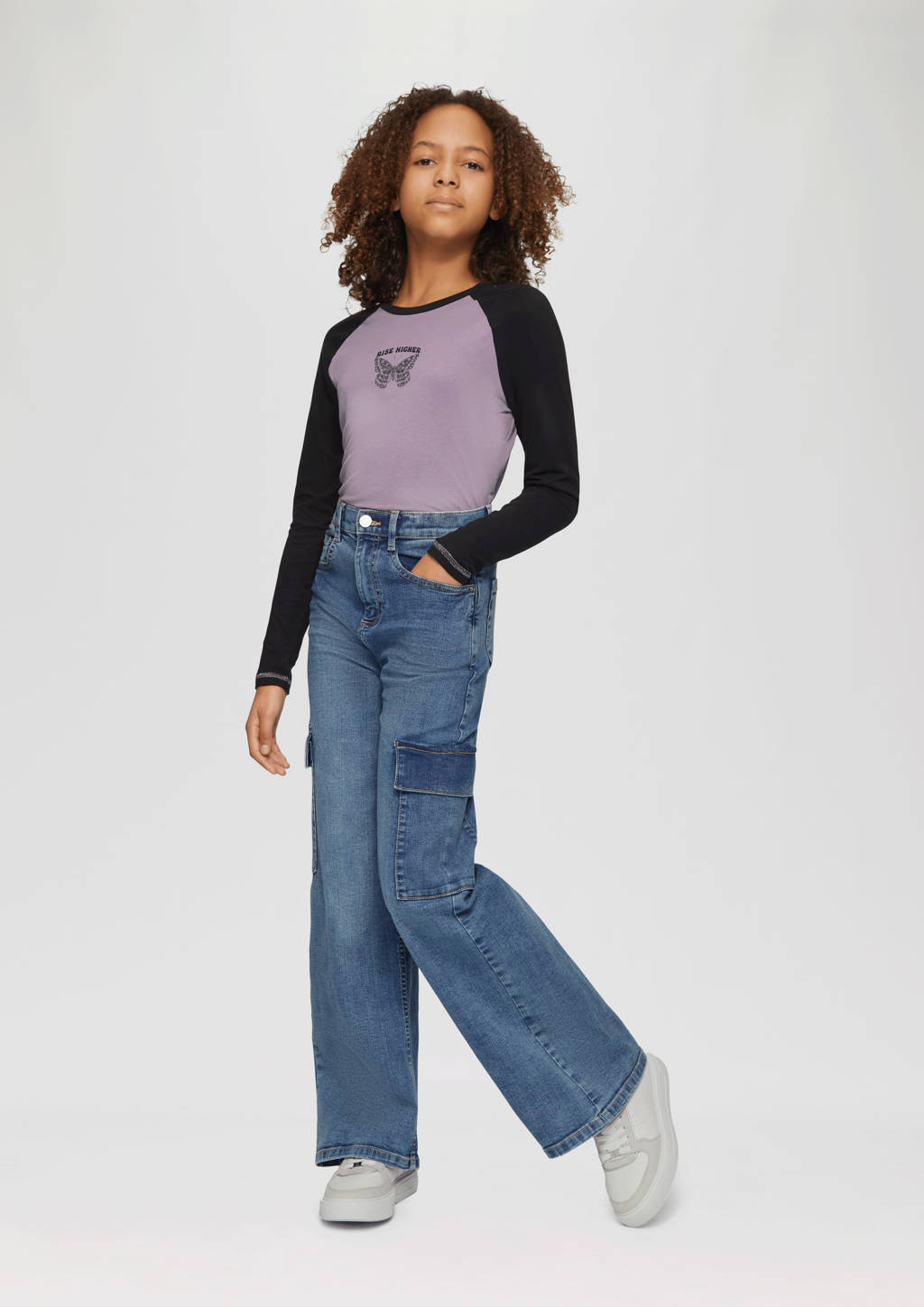 s.Oliver wide leg jeans medium blue denim
