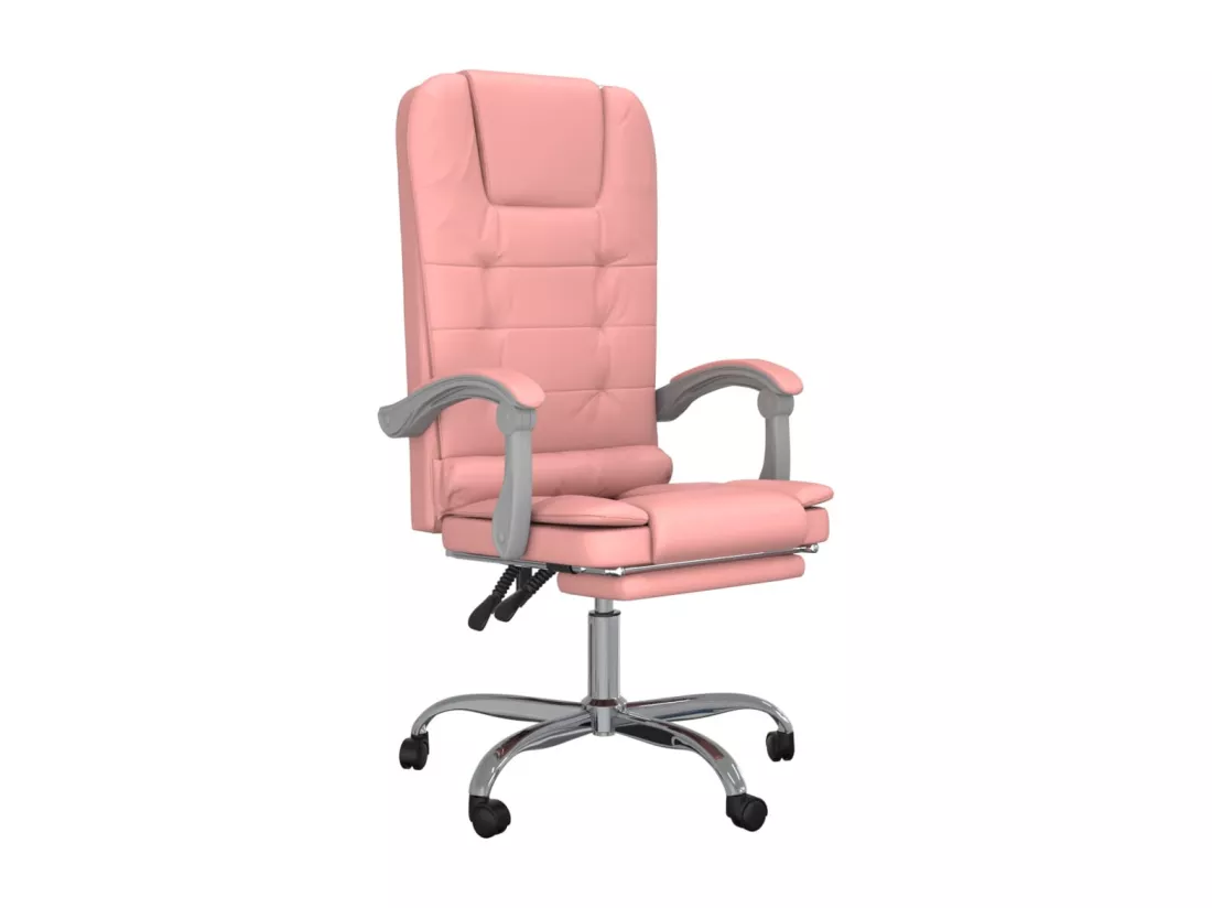 Fauteuil de massage inclinable de bureau Rose Similicuir