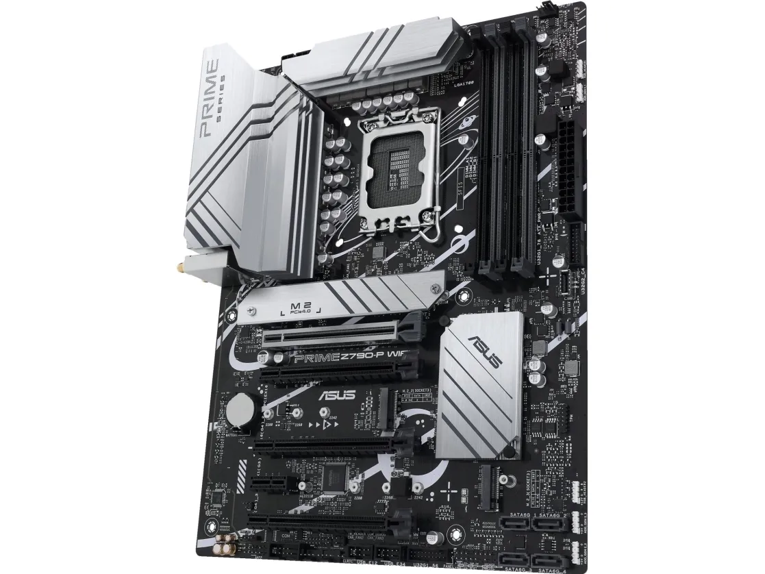 ASUS Prime Z790-P WIFI - Bundkort - ATX - LGA1700 sokkel - Z790 Chipset - USB-C 3.2 Gen 2x2, USB 3.2 Gen 1, USB 3.2 Gen 2, USB-C Gen2 - 2.5 Gigabit LAN, Wi-Fi 6, Bluetooth - onboard grafik (CPU påkrævet) - HD Audio (8-kanaler)