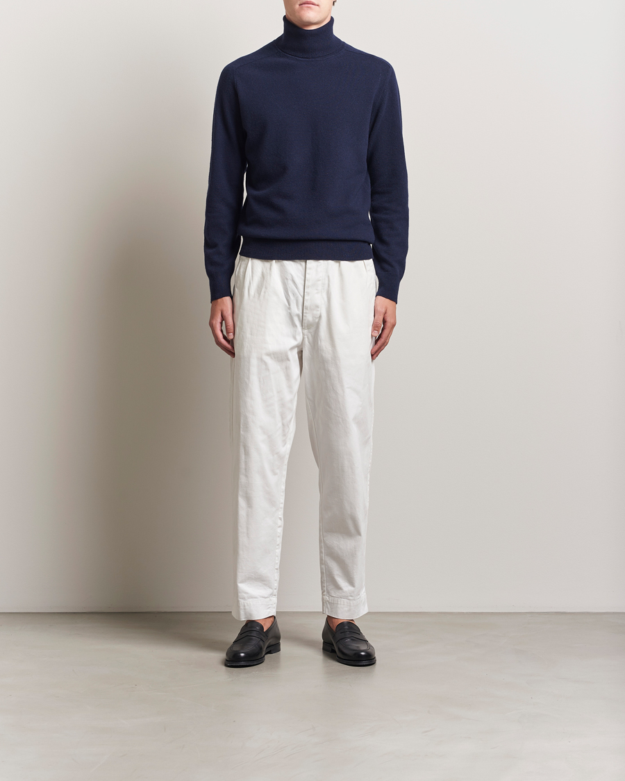 Altea Wool/Cashmere Rollneck Navy