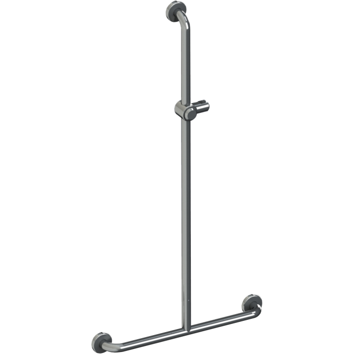 Barre de douche en T - acier inoxydable - 600x1200 mm